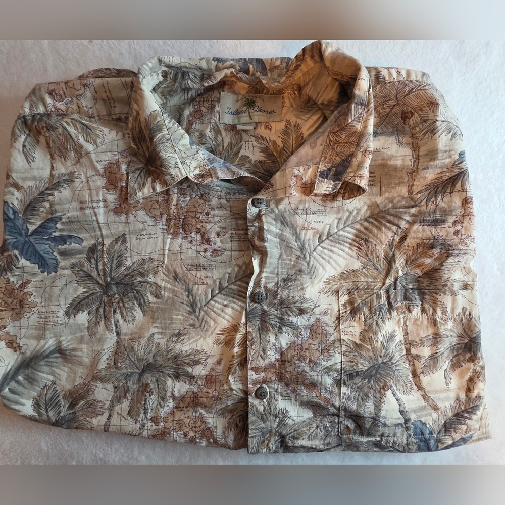 Island Shores Hawaiian Shirt Mens XL